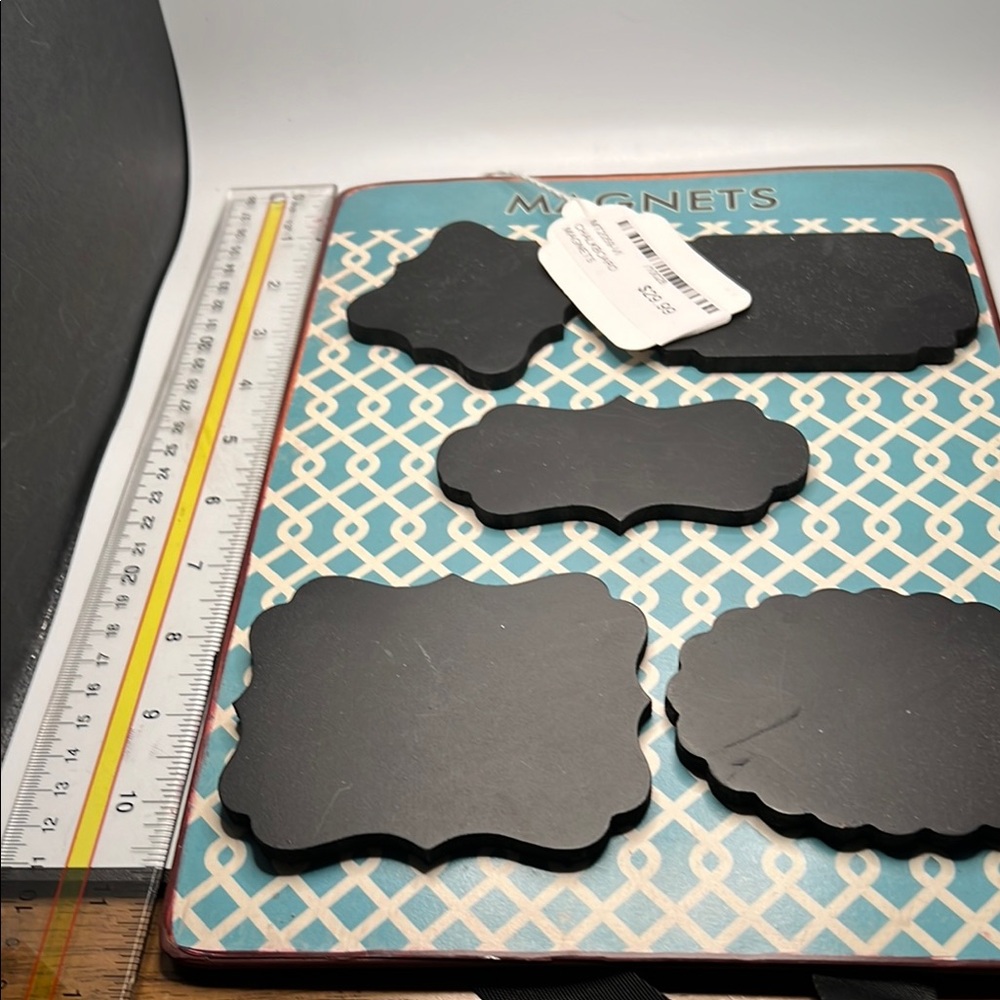 NWT 5 Black Chalkboard Magnets/magnet board Set